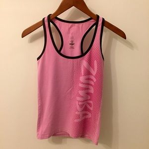 Zumba tank top in pink, size small